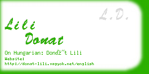 lili donat business card